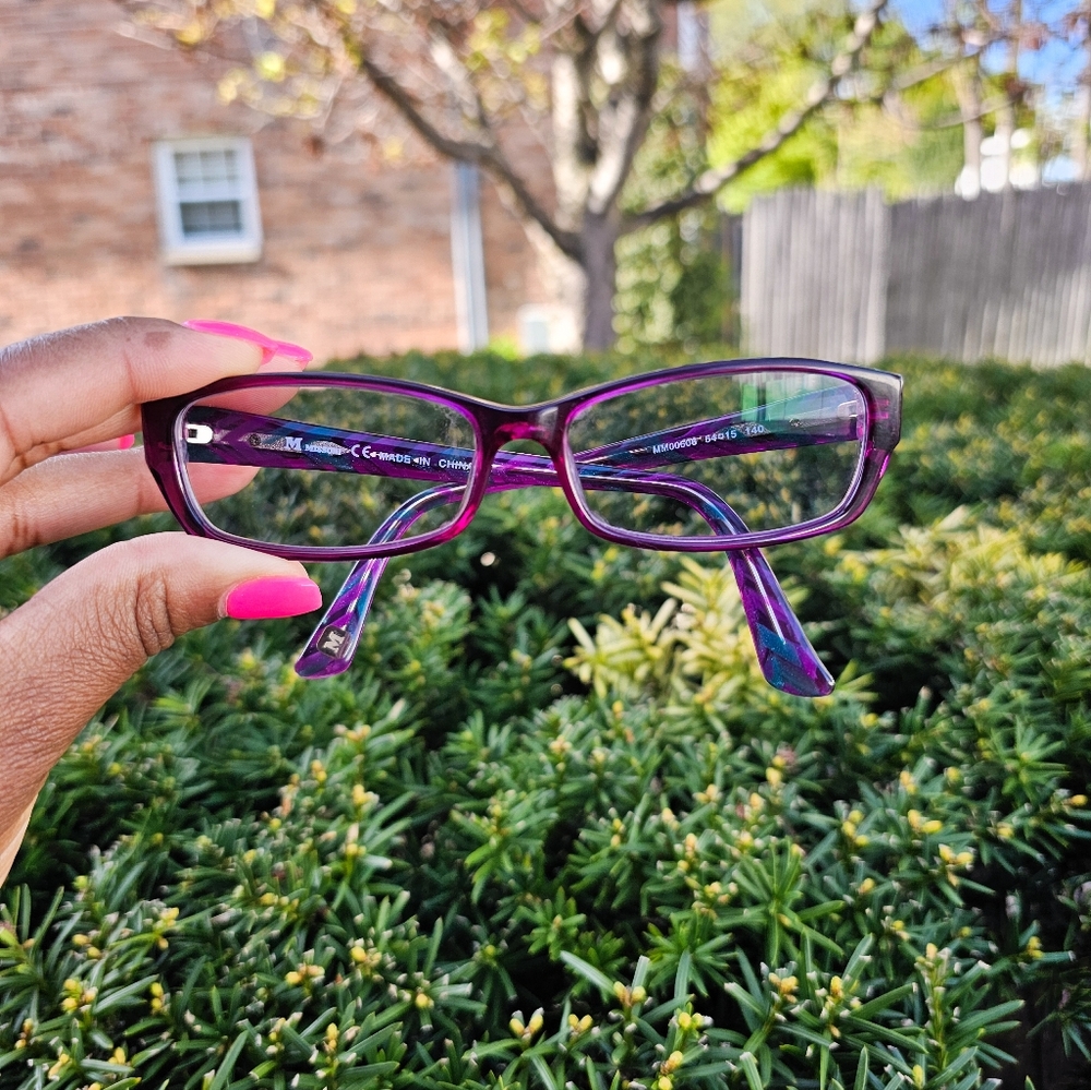 Missoni Mm00606 Purple Multi Rectangular Eyeglass… - image 1